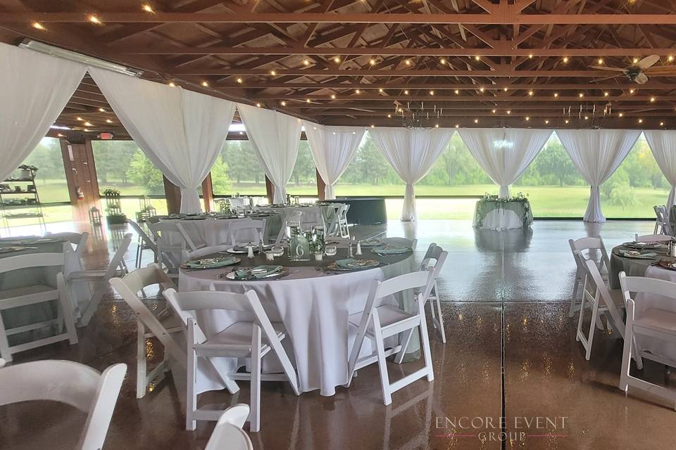 Pavilion wall draping