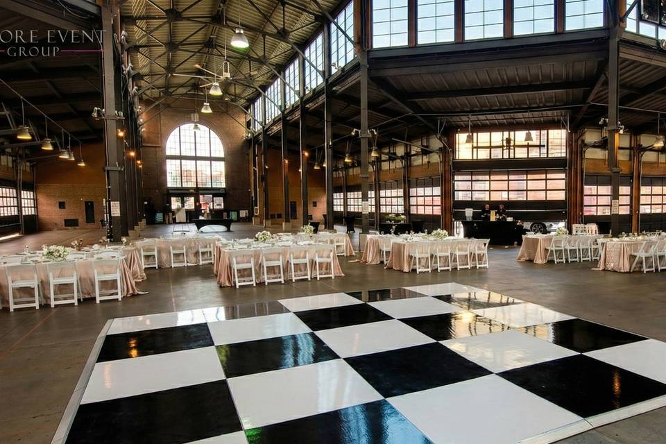Checkered flooring