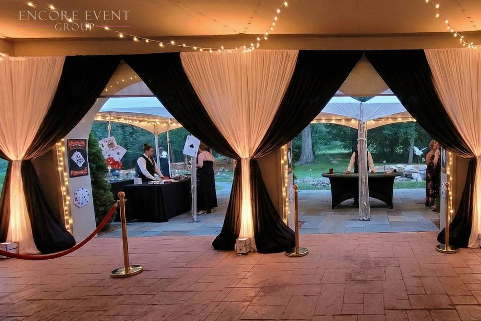 Black white casino theme