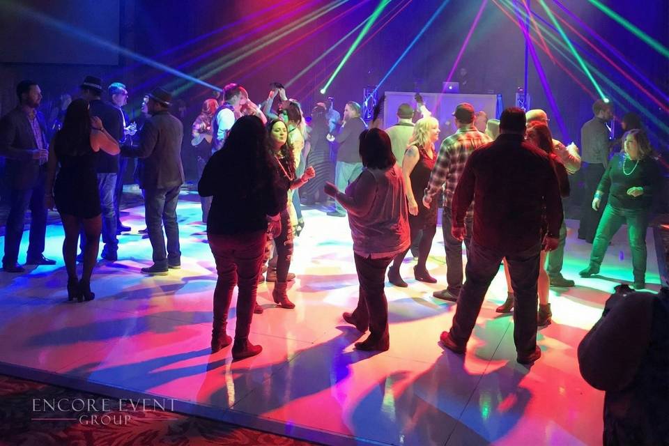 Nye white dance floor