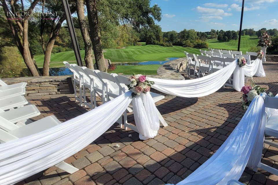 Ceremony aisle draping