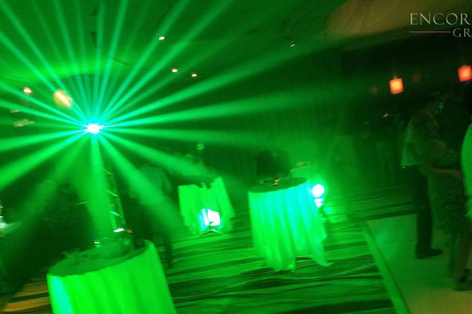 Green uplights under hightops