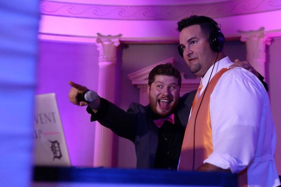 Encore dj poses with guest
