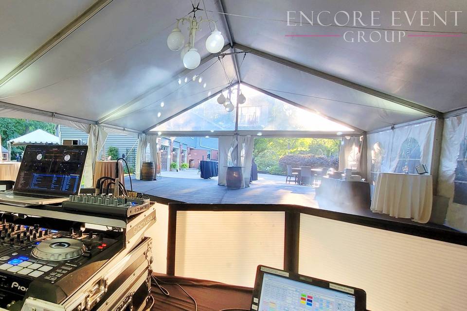 Encore wedding dj setup in ten