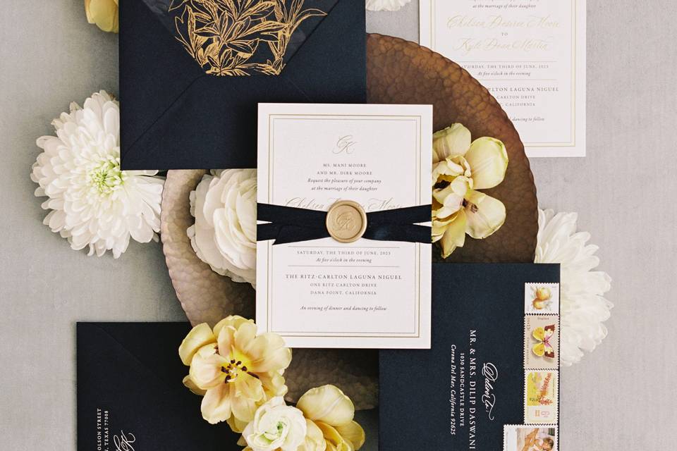 Foil wedding invitations