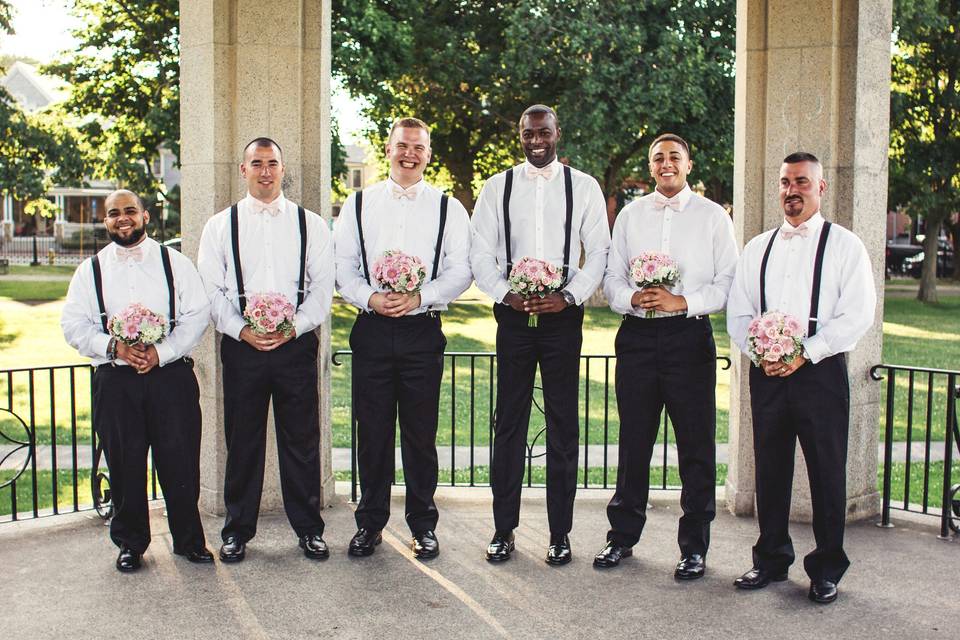 Groom with groomsmen