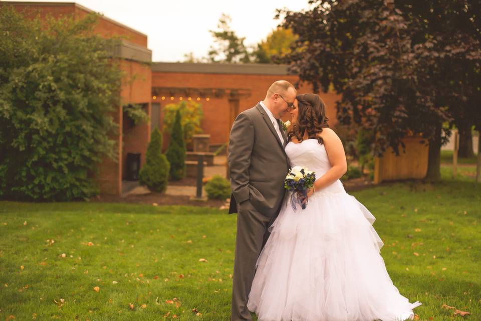 The bride and groom