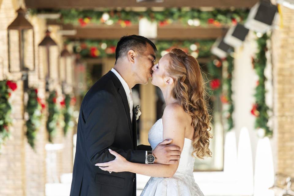 Christmas wedding party