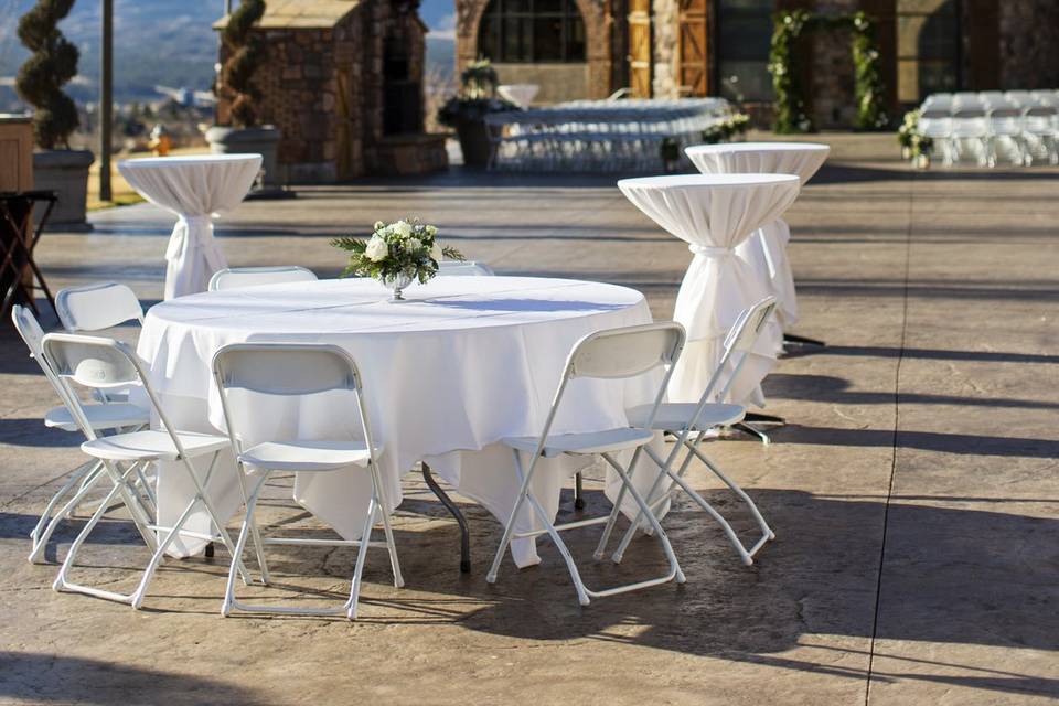 Ceremony at wine tower