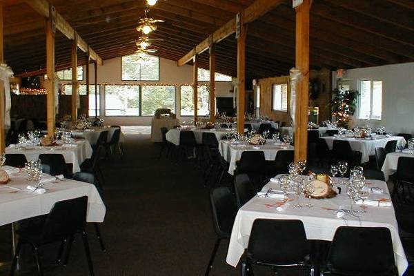 Black Mountain wedding set up.