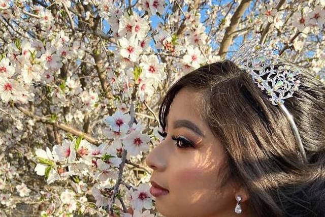 Glam makeup look