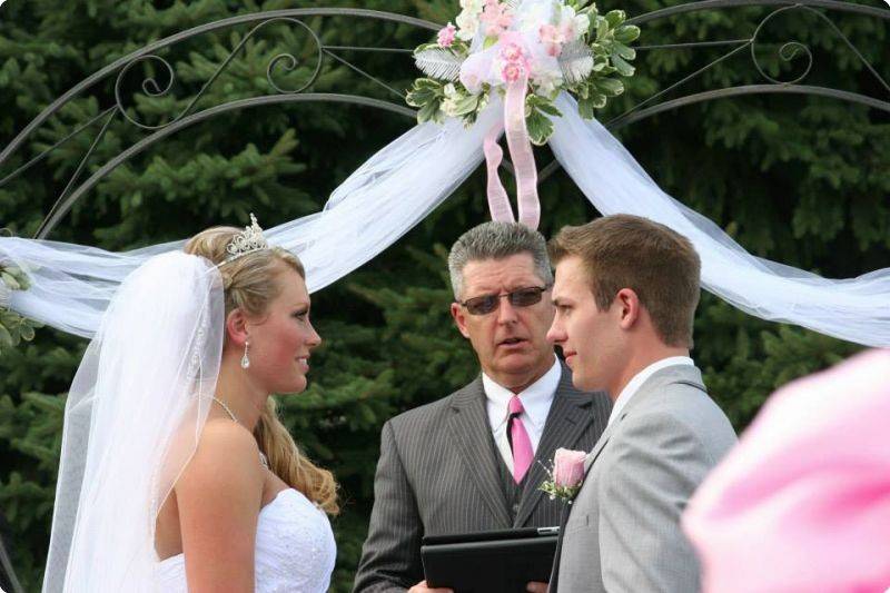 Outdoor wedding ceremony