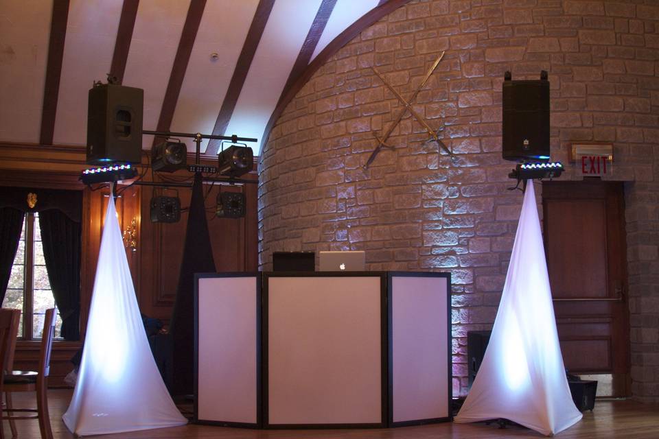 DJ booth setup