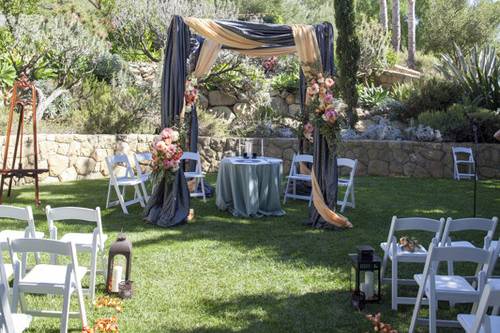 Outdoor wedding setup