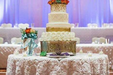 Wedding cake setup