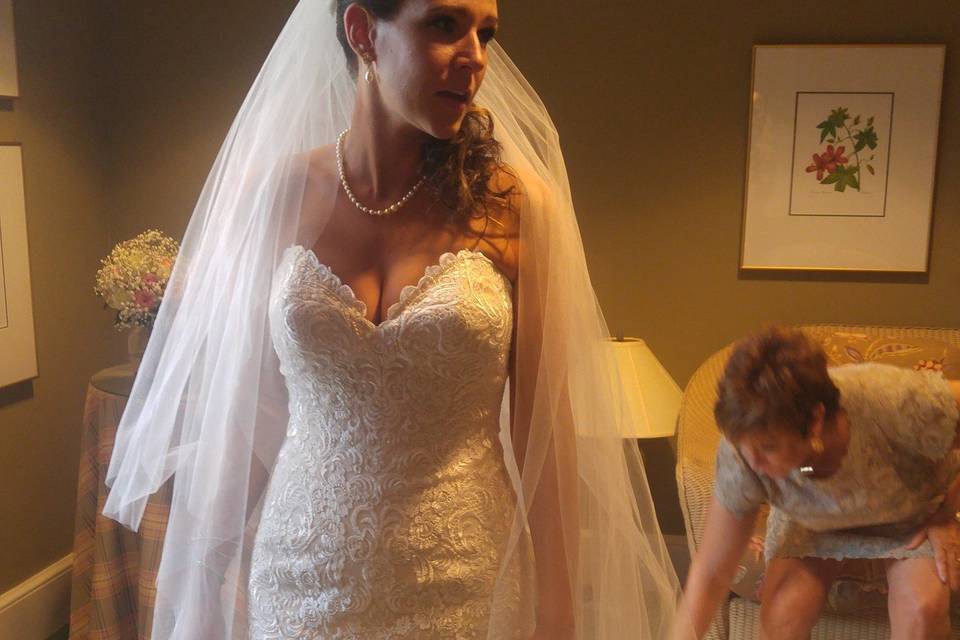 Bride ready for the wedding