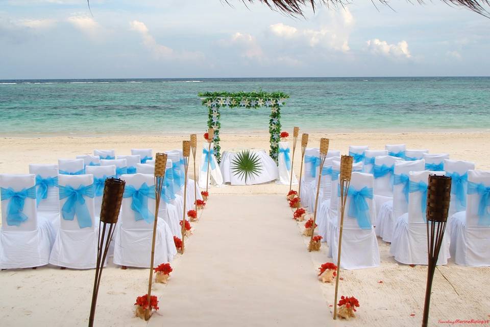 Wedding ceremony area