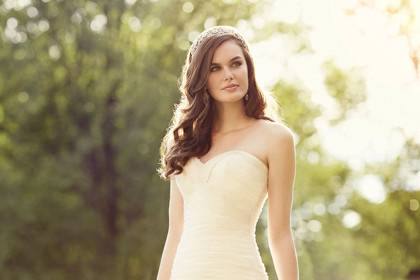 Simple strapless gown
