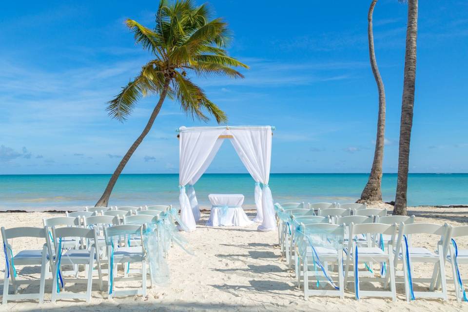 Tropical Beach Wedding Setup