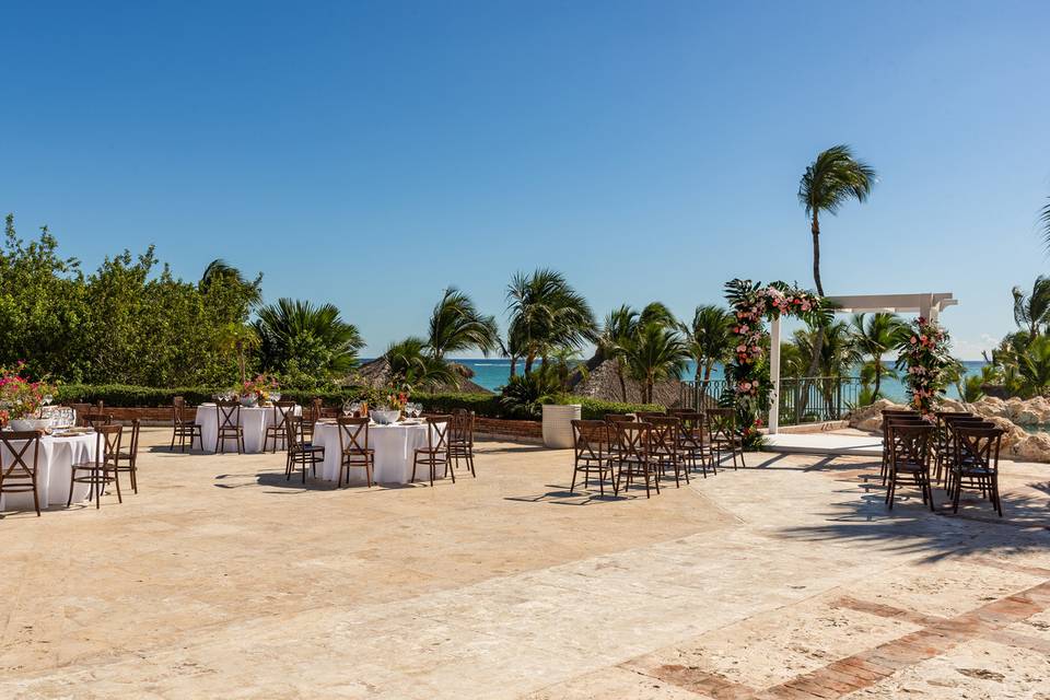 Solarium Terrace Wedding Setup