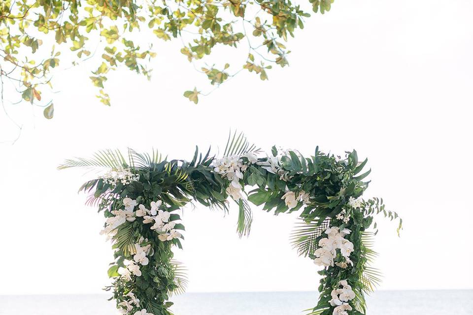 Beachfront wedding St. Lucia