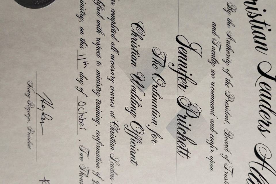 Ordained Officiant