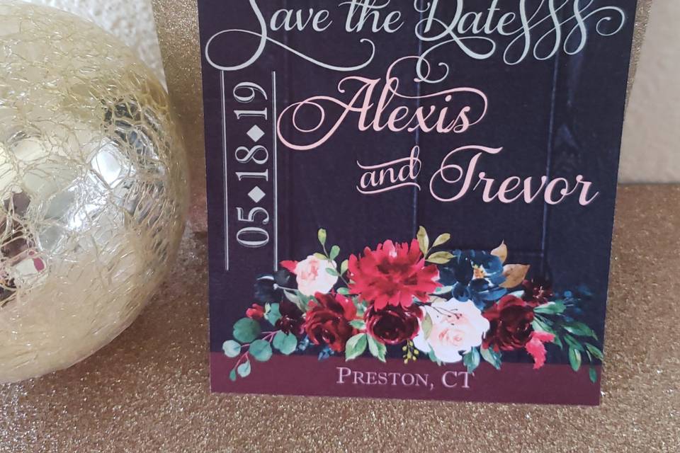 Save the date card