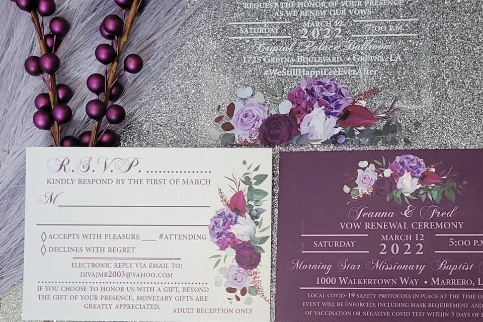 Acrylic wedding invitation 2