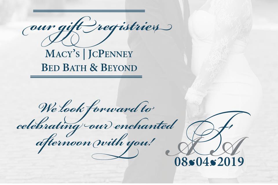 Invitation insert card