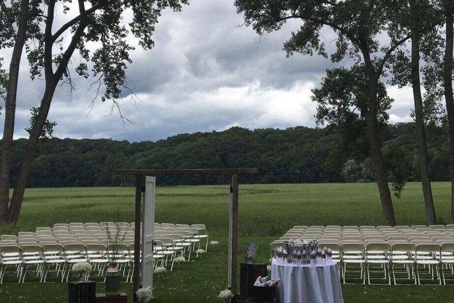 Outdoor wedding ceremony