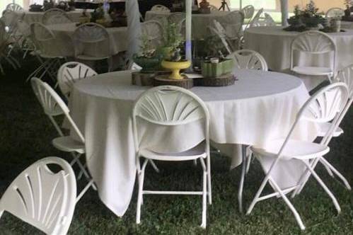 Catered tent wedding