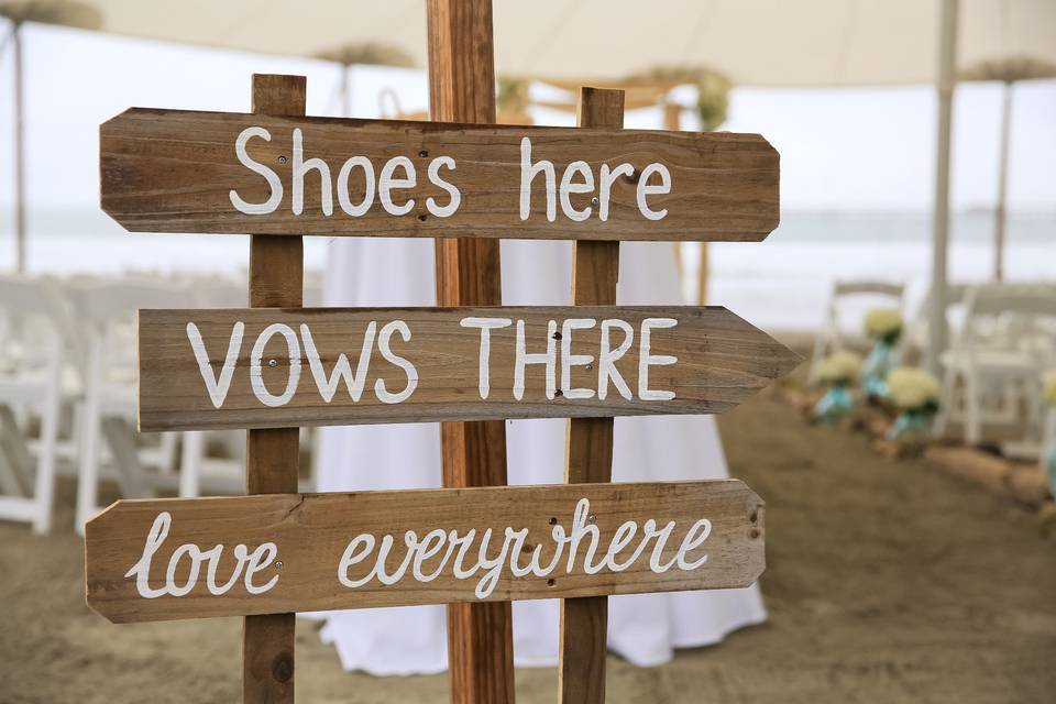 Beachside ceremony