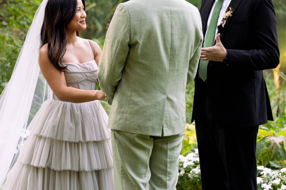Michael officiating a wedding