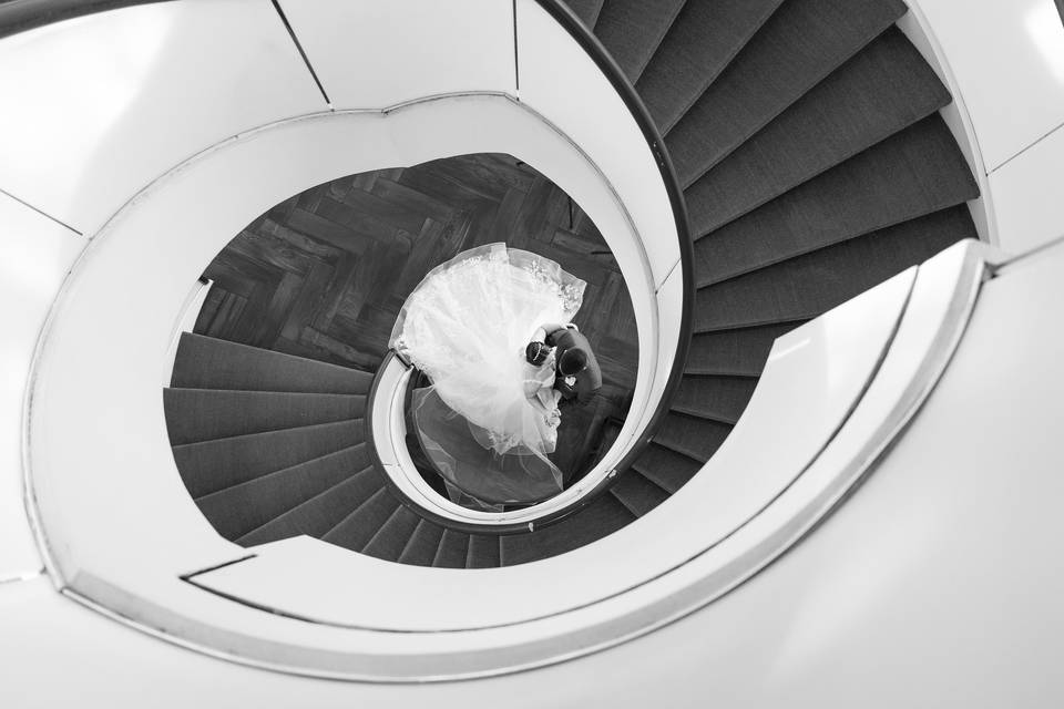 Lakehouse Stairs Below