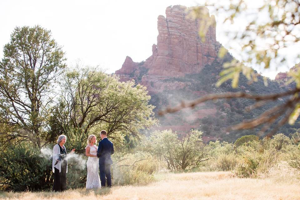 Sacred Smudging before wedding