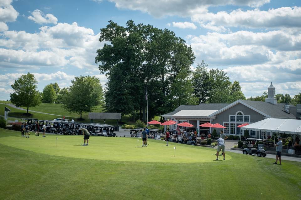 Clubhouse and putting green