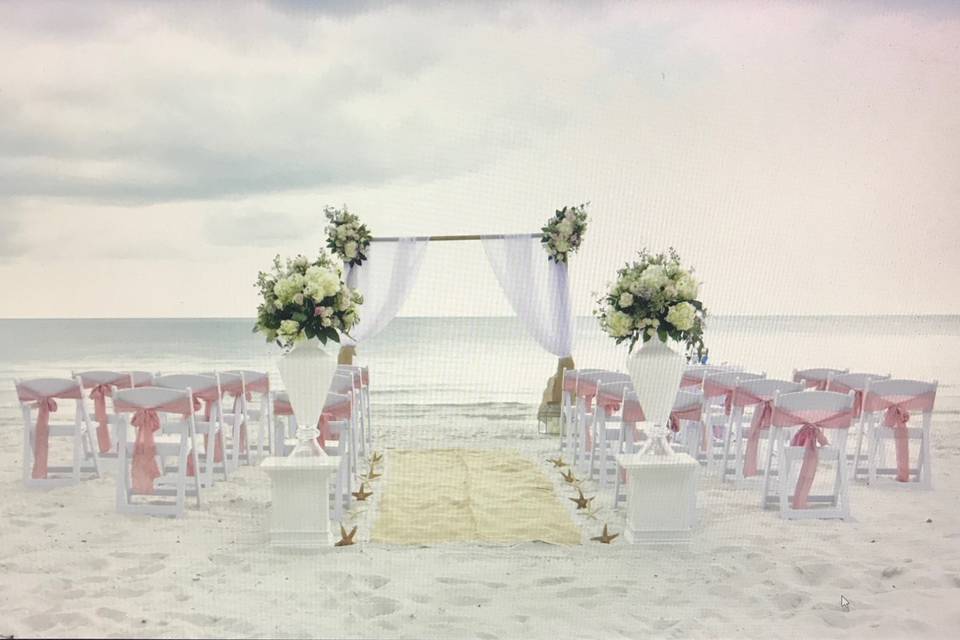 Setup for intimate ceremony