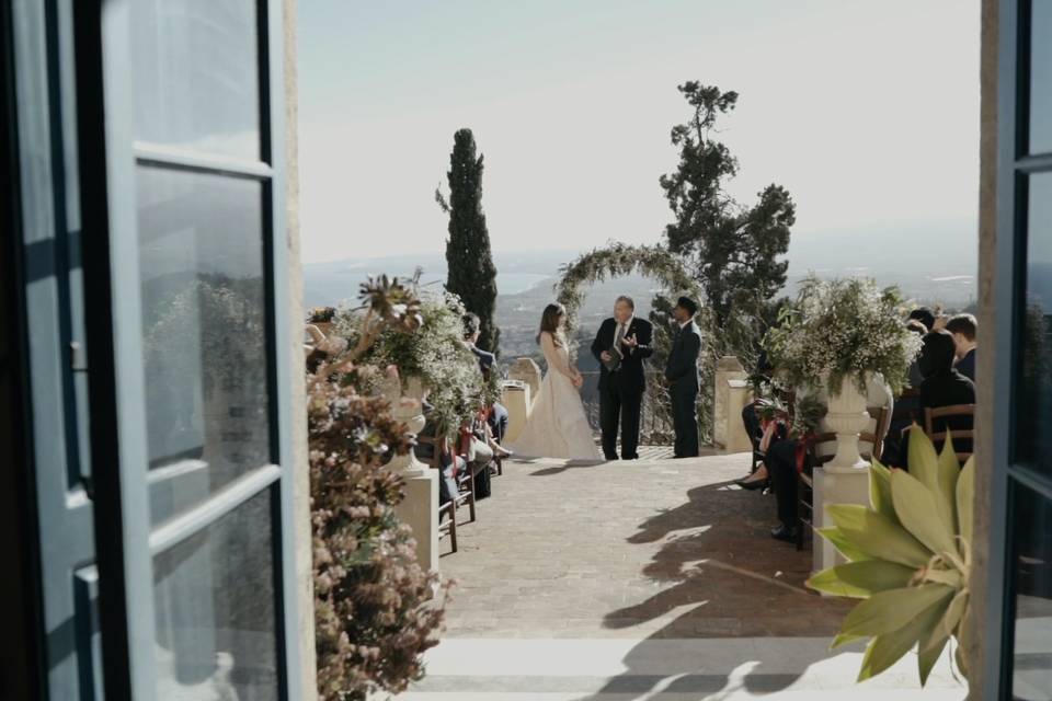 Wedding ceremony view
