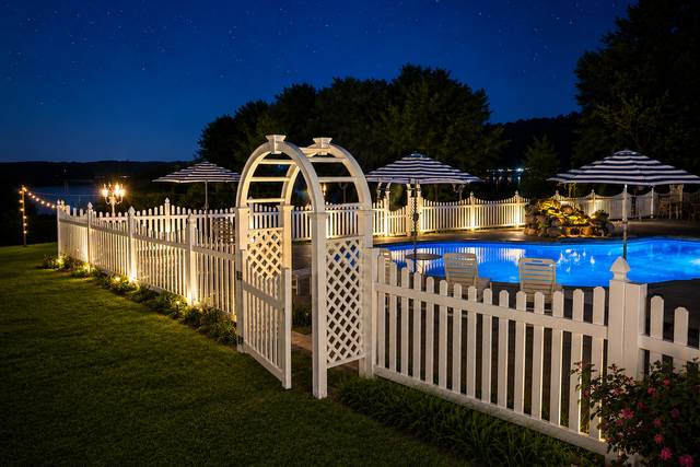 Backyard at night