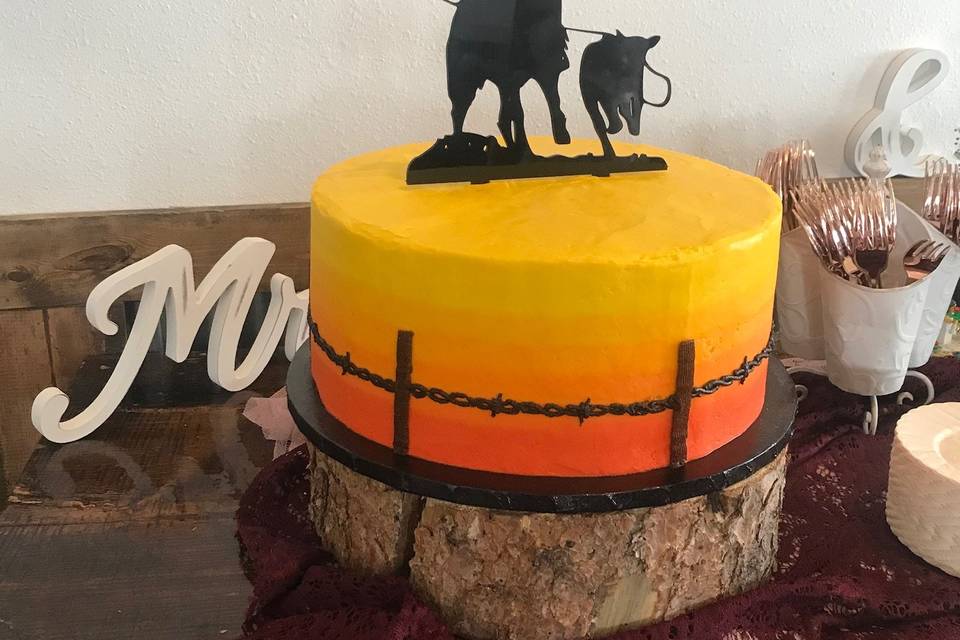 Western theme groom's cake