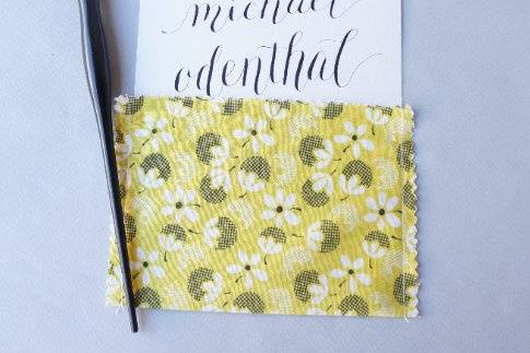 Custom fabric pocket enclosures for Save the Dates, invitations and day-of stationery.  Carefully selected fabric is cut and sewn by hand to compliment your invitations.  They are surprisingly affordable and add color and character to your paper delights.