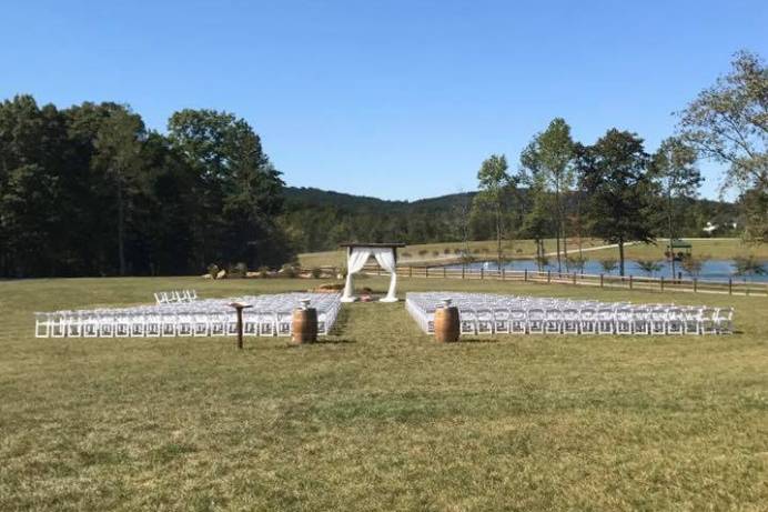 Wedding ceremony set-up