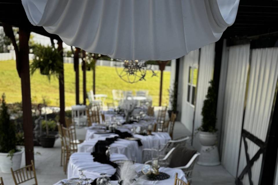 Rehearsal dinner setup