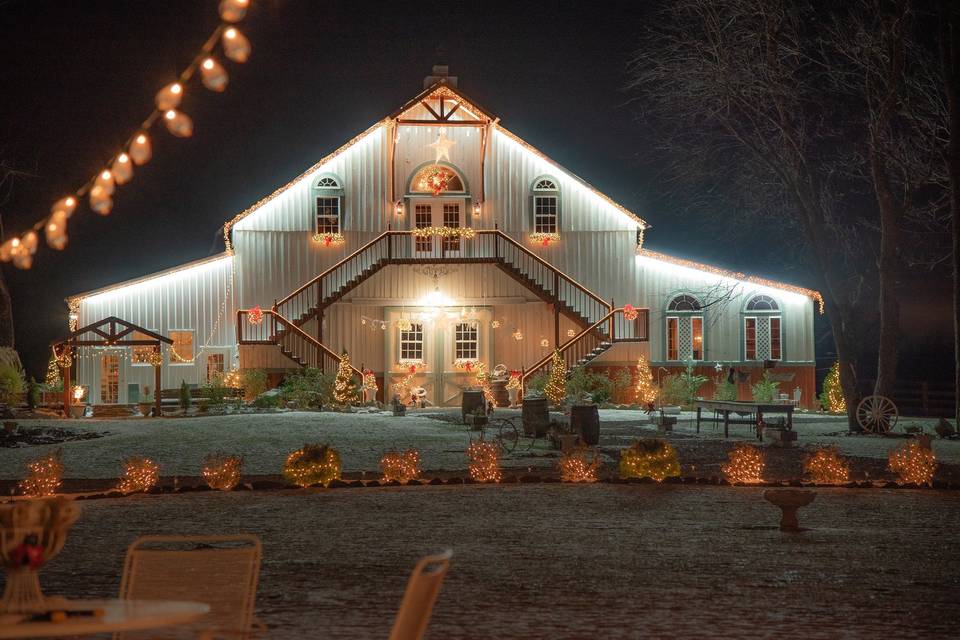The barn during the holidays