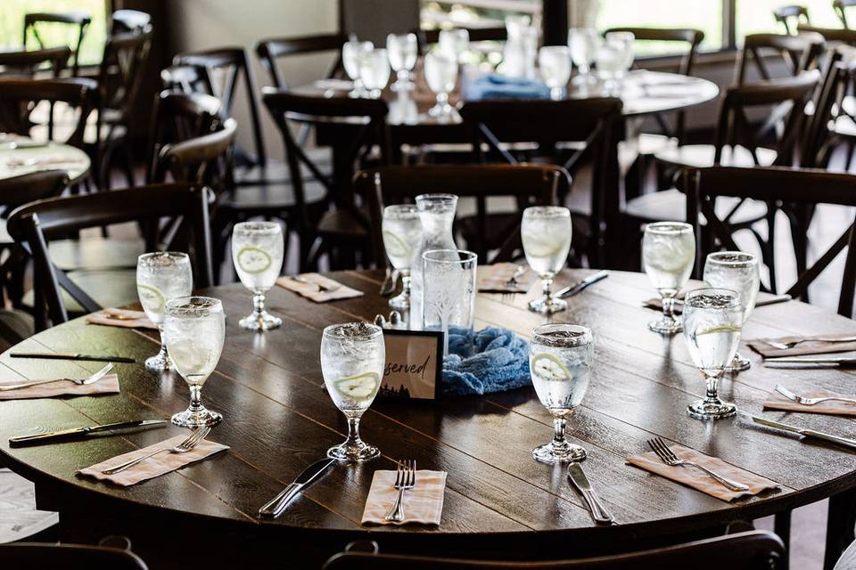 Table Set Up in Lower Level