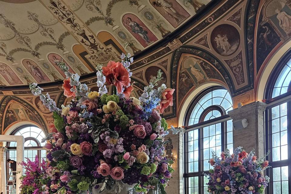 Large garden urn arrangement