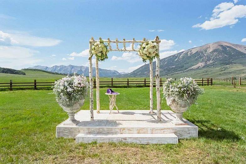 Wedding ceremony stage