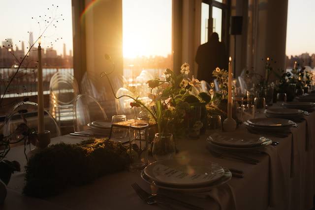 Reception at sunset