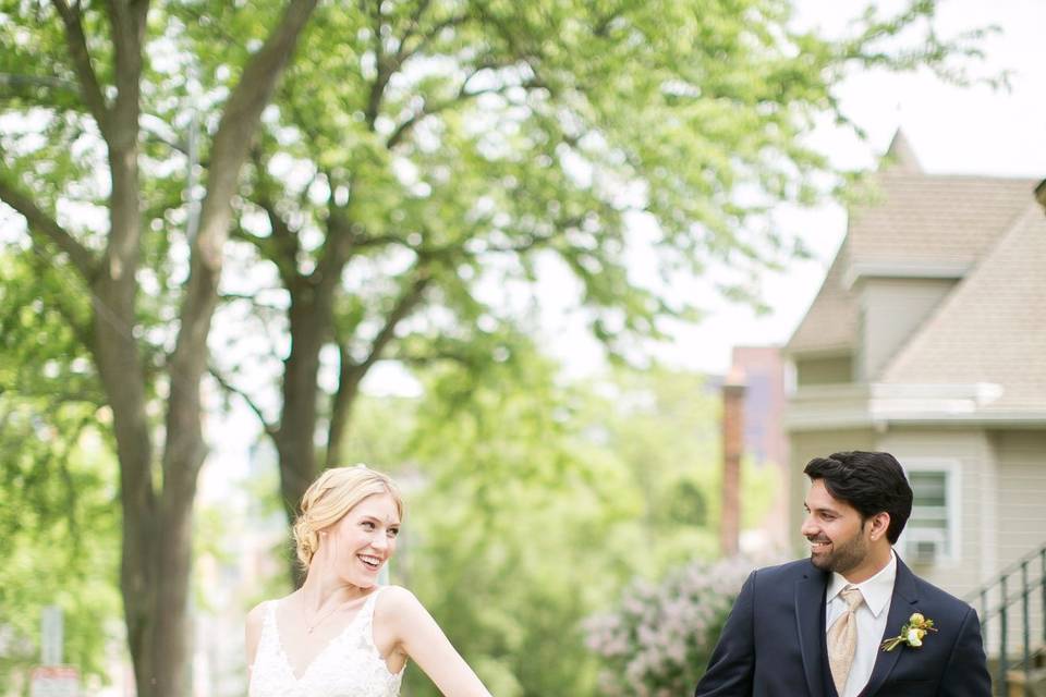 Couple holding hands