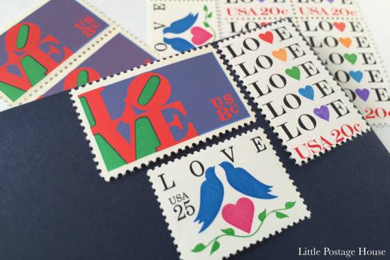 Blue Love Postage Collection — Little Postage House